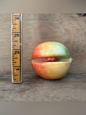 Alabaster Marble Onyx Stone Fruit Hand Carved Peach